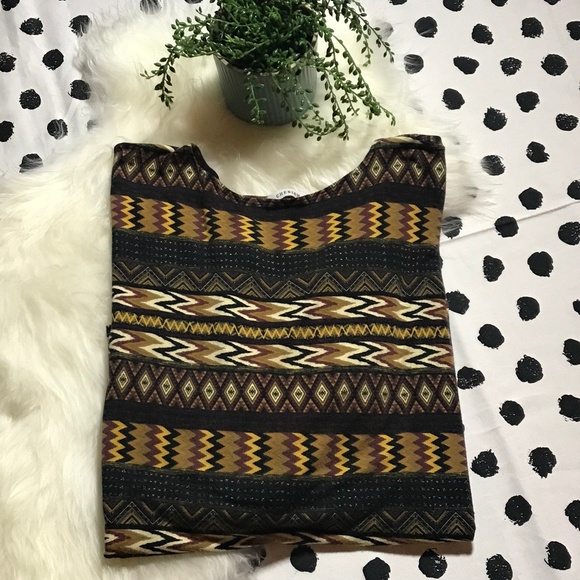 Aztec Boho Tunic Top M/L by Cherish Womens FALL - Picture 1 of 6
